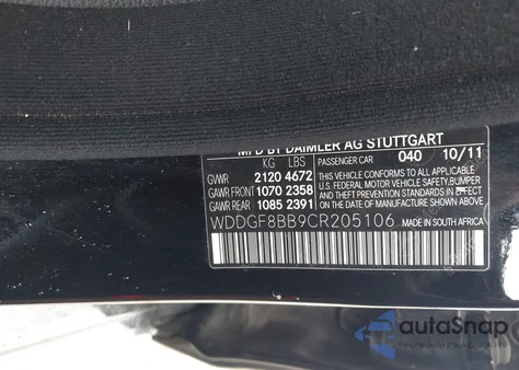 2012 Mercedes-Benz C 300 Luxury 4Matic/Sport 4Matic из США, поврежденный, VIN WDDGF8BB9CR205106